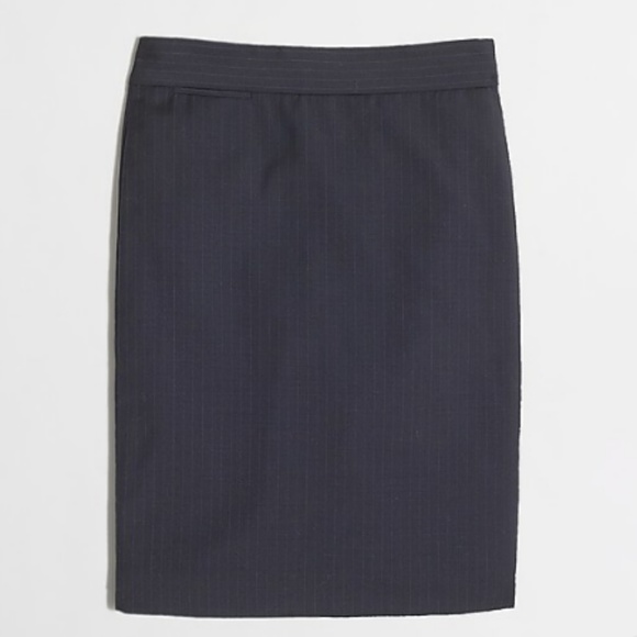 NWT J.Crew pencil skirt in pinstripe wool sz 12 - Picture 1 of 3